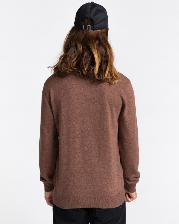 3 Crew - Jersey Cerrado para Hombre Marron Z1JPC2ELF1 Element
