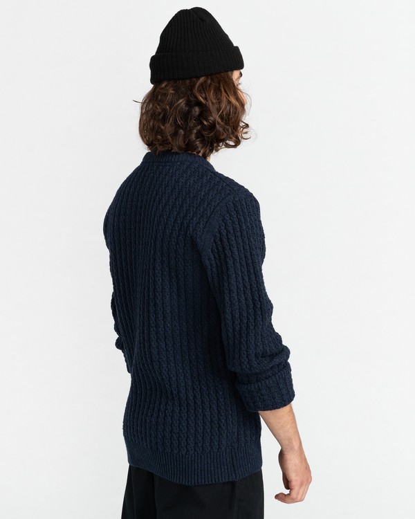7 Marvik - Pull pour Homme Bleu Z1JPC4ELF1 Element