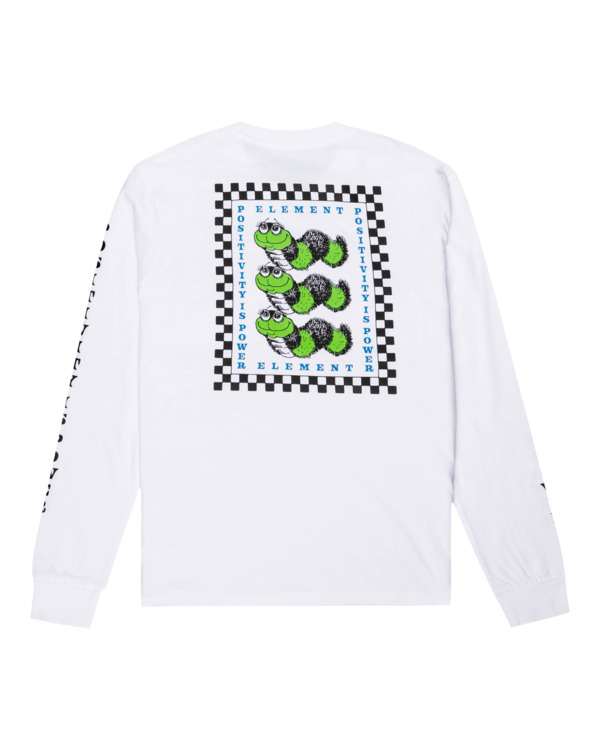 1 Ganzo - T-shirt manches longues pour Homme Blanc Z1LSD2ELF1 Element