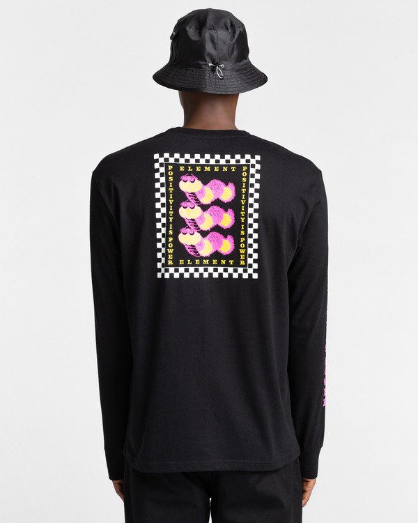 5 Ganzo - T-shirt manches longues pour Homme Noir Z1LSD2ELF1 Element