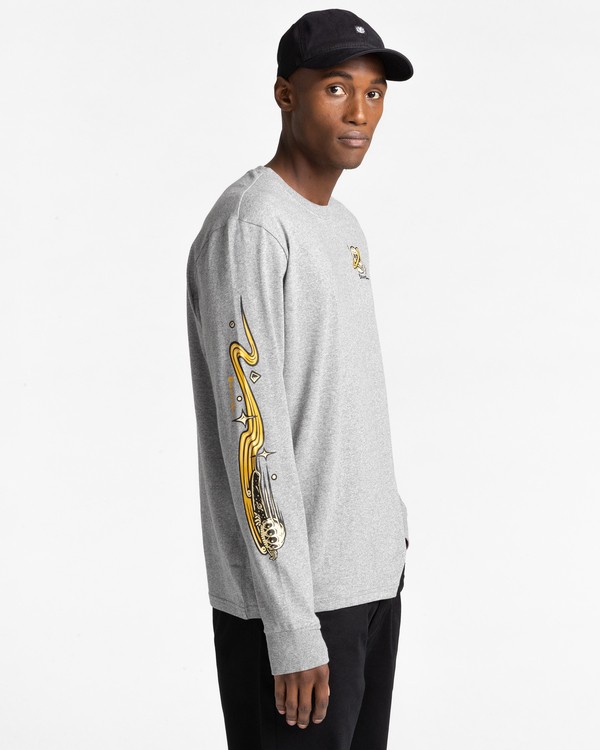3 Transender - Long Sleeve T-Shirt for Men Grey Z1LSE4ELF1 Element