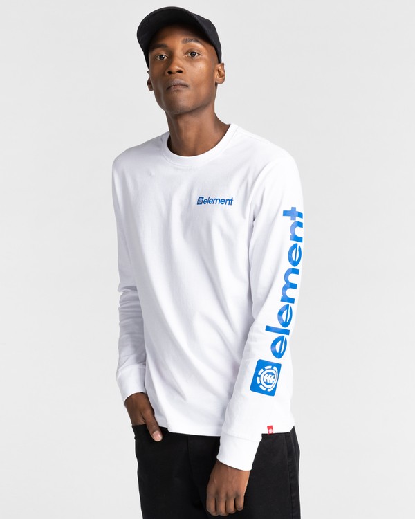 3 Joint - Long Sleeve T-Shirt Unisex White Z1LSE5ELF1 Element