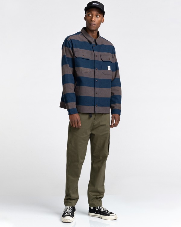 5 Wentworth Stripes - Flannel Shirt for Men  Z1SHC5ELF1 Element
