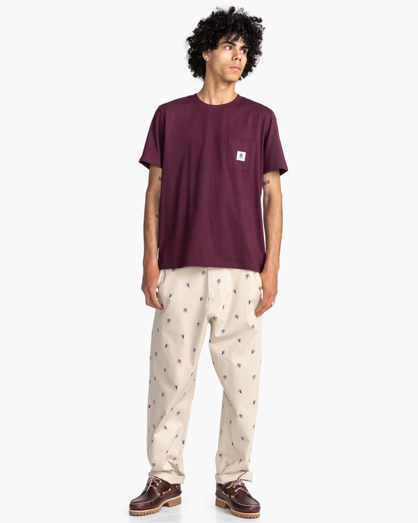 4 Basic Label - Kurzärmeliges T-Shirt Weiss Z1SSI1ELF1 Element
