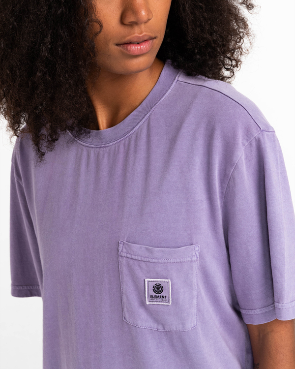 7 Basic Label - T-shirt manches courtes Violet Z1SSI1ELF1 Element