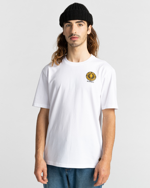 1 Cracks - T-shirt pour Homme Blanc Z1SSP1ELF1 Element