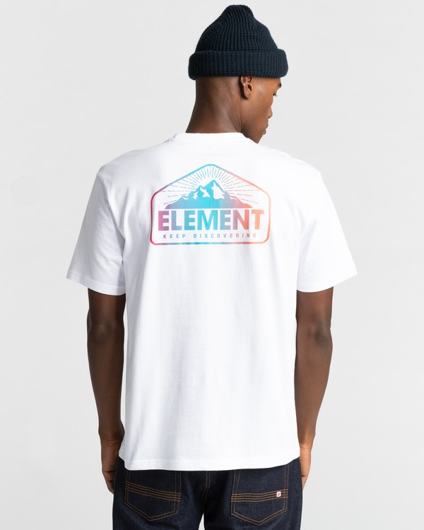 3 Malta - Maglietta voor Uomo White Z1SSQ1ELF1 Element