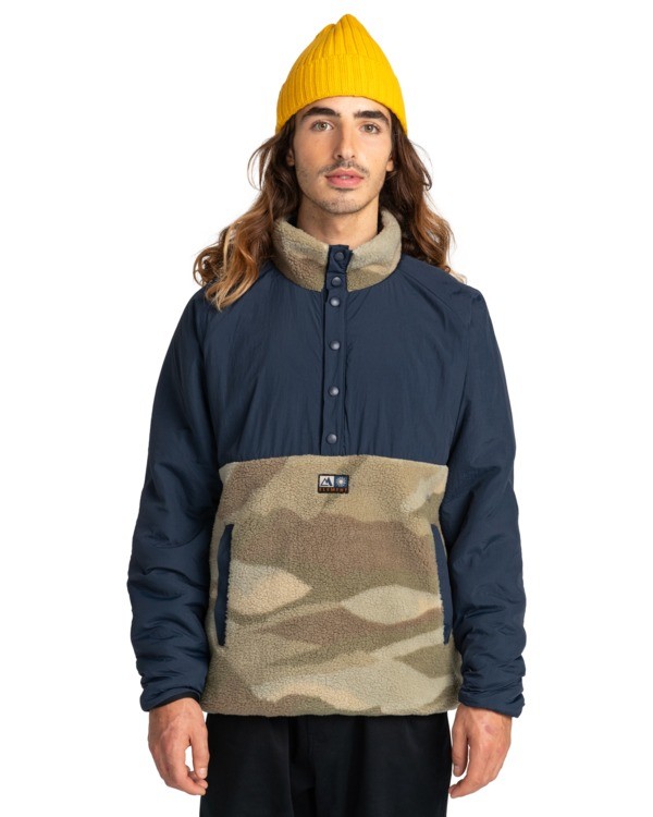 5 Mountain Sherpa 1 4 - Wendbares Fleece für Männer Beige Z1WAB5ELF1 Element