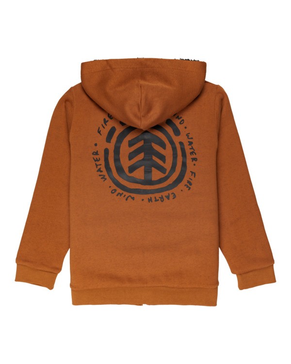 1 Helder - Zip-Up Hoodie for Boys Brown Z2WAB2ELF1 Element