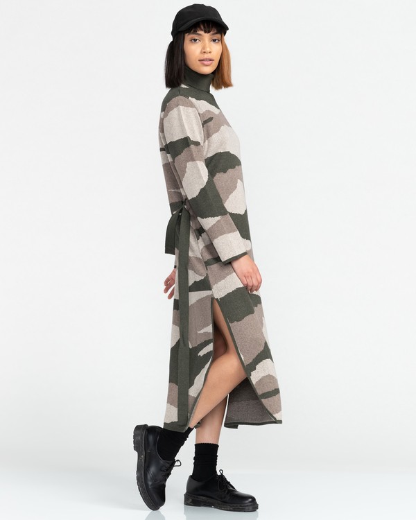 Fashion robe longue camouflage