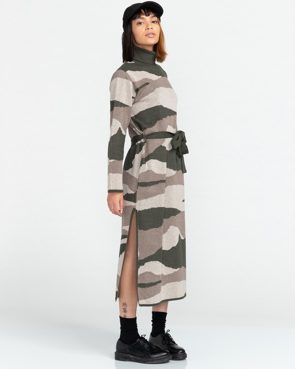 Fashion robe longue camouflage