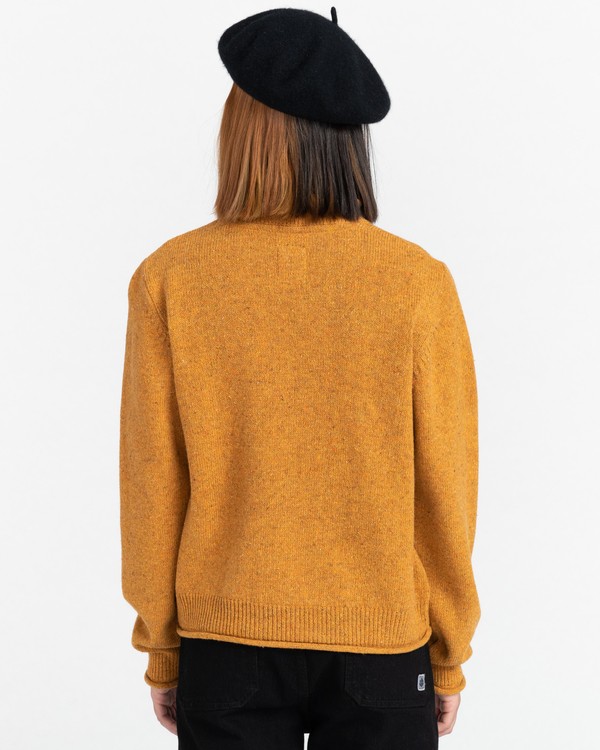 6 Roldal - Pull pour Femme Jaune Z3JPB1ELF1 Element