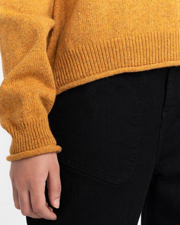 4 Roldal - Pull pour Femme Jaune Z3JPB1ELF1 Element