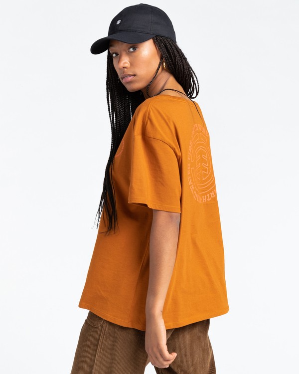 3 Exley - T-Shirt for Women Brown Z3SSD6ELF1 Element