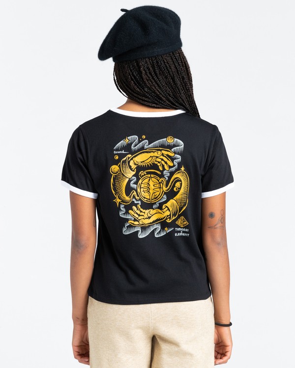 4 Rotation - T-shirt pour Femme Noir Z3SSE9ELF1 Element