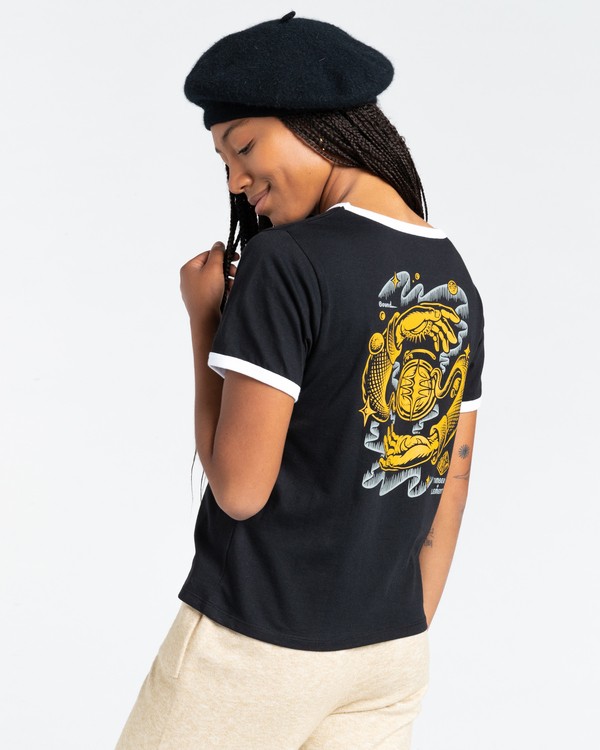 3 Rotation - T-shirt pour Femme Noir Z3SSE9ELF1 Element