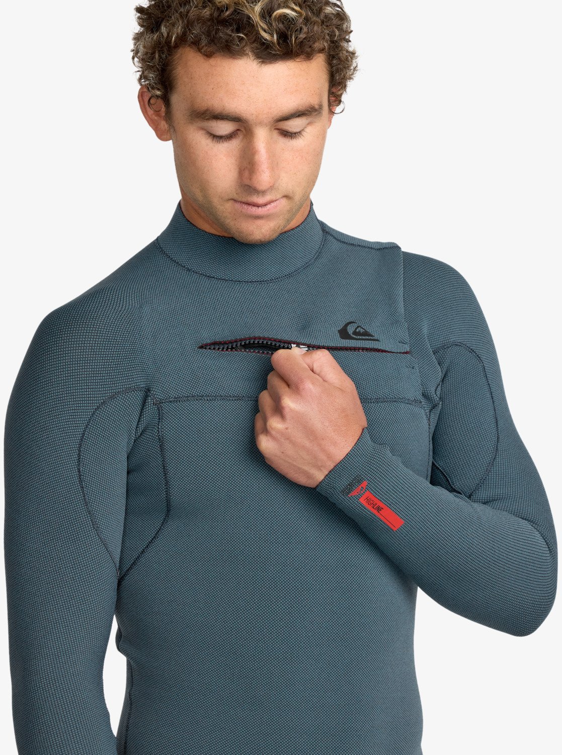Highline 4/3 - Men's Blue Chest Zip Wetsuit | Quiksilver