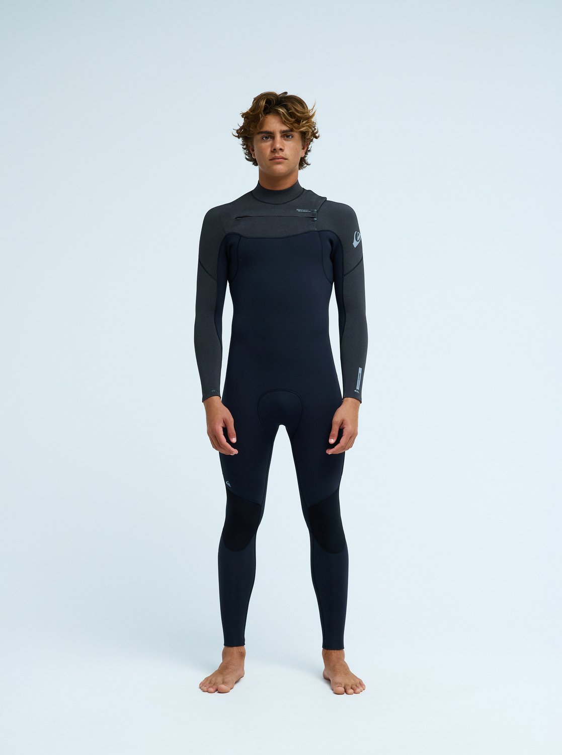 Everyday Sessions 4/3mm - Men's Black Chest Zip Wetsuit | Quiksilver
