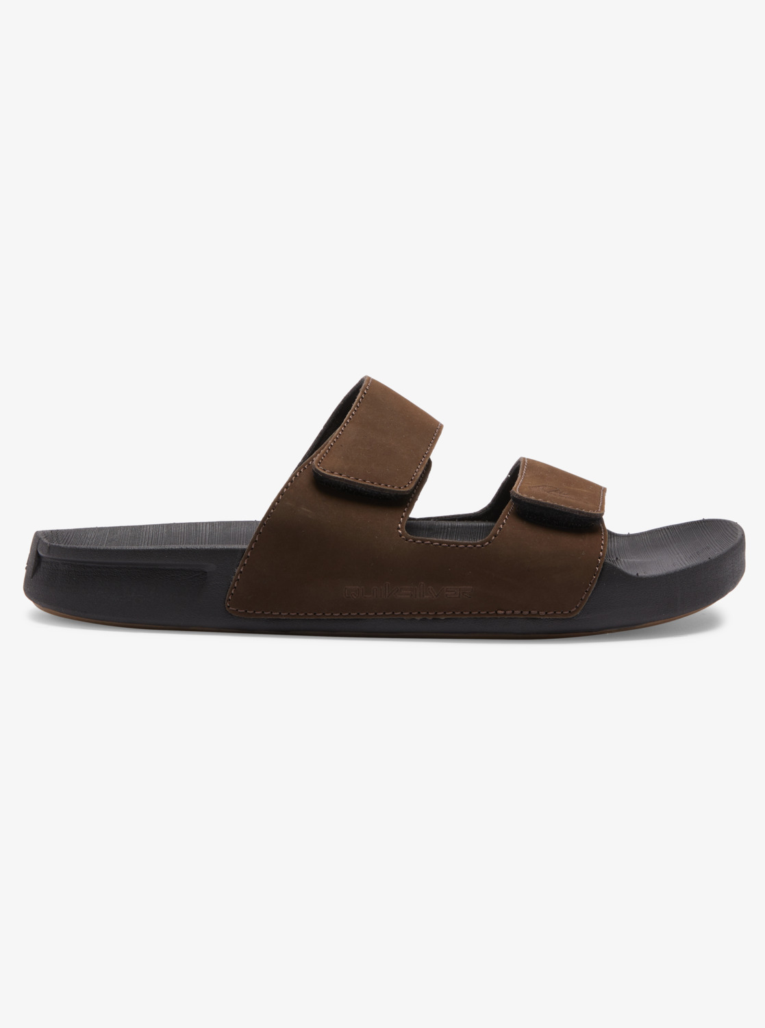 Rivi Leather - Men's Brown Slider Sandals | Quiksilver