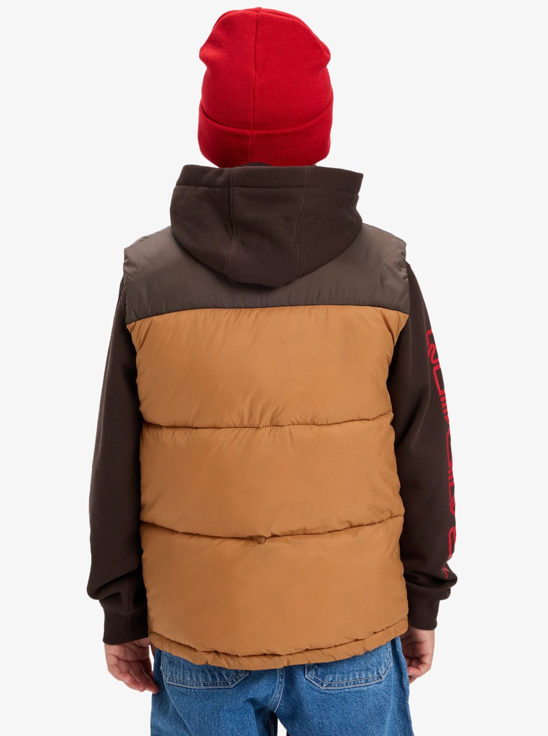 Cold Days Sleeveless - Boys 8-16's Brown Puffer Jacket | Quiksilver