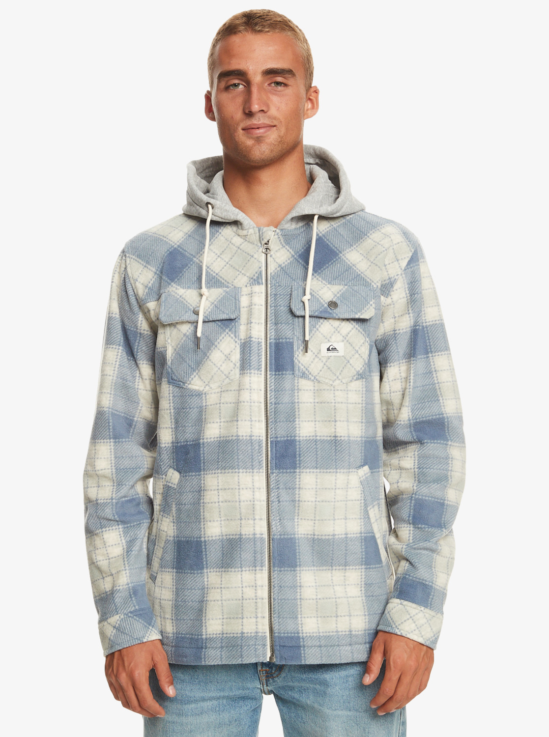 Super Swell - Men's Blue Zip-Up Hoodie | Quiksilver