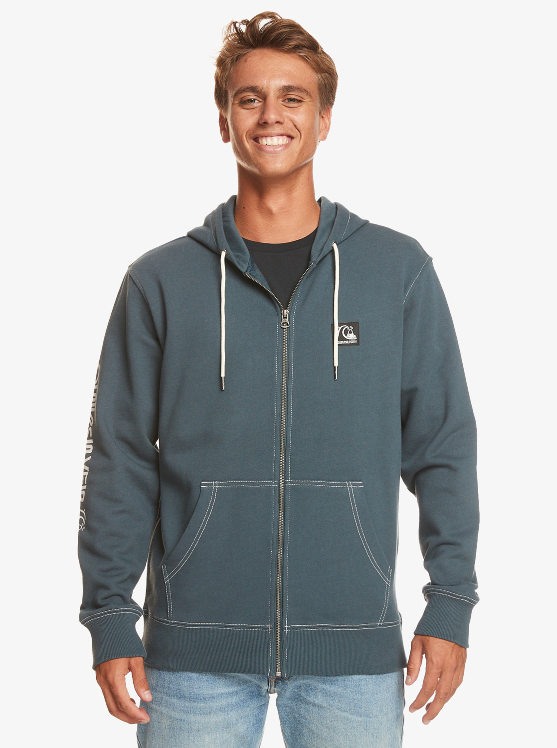 The Original - Men's Blue Zip-Up Hoodie | Quiksilver