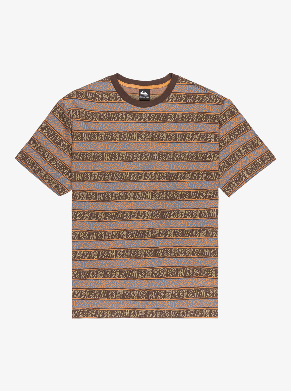Sassi Jacquard - Men's Brown Short Sleeve T-Shirt | Quiksilver