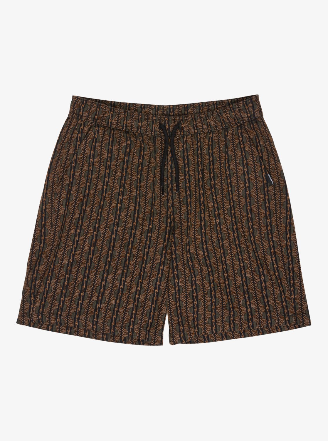 Taxer Jacquard Horizons - Men's Black Elasticated Shorts | Quiksilver