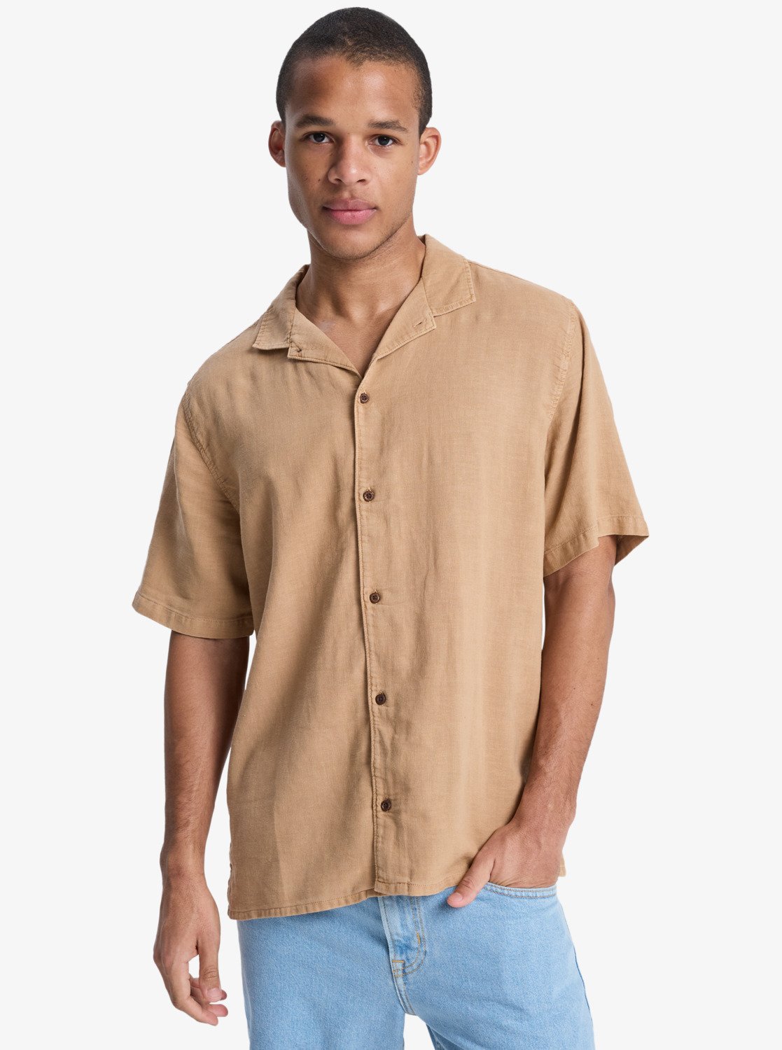 Sunrise - Men's Brown Short Sleeves Shirt | Quiksilver