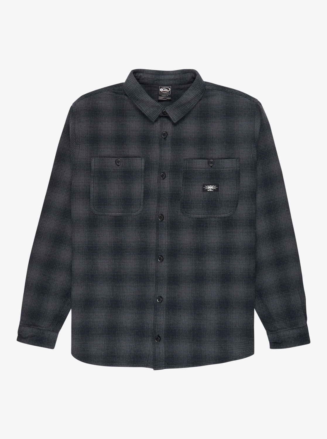 Shady Times - Men's Black Flannel Shirt | Quiksilver