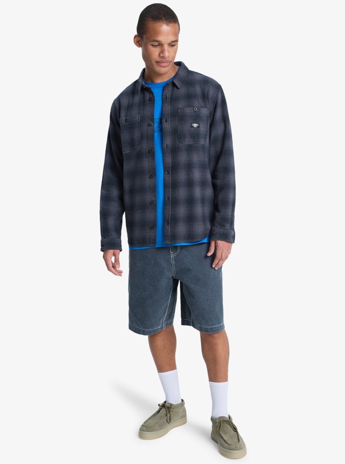 Shady Times - Men's Black Flannel Shirt | Quiksilver
