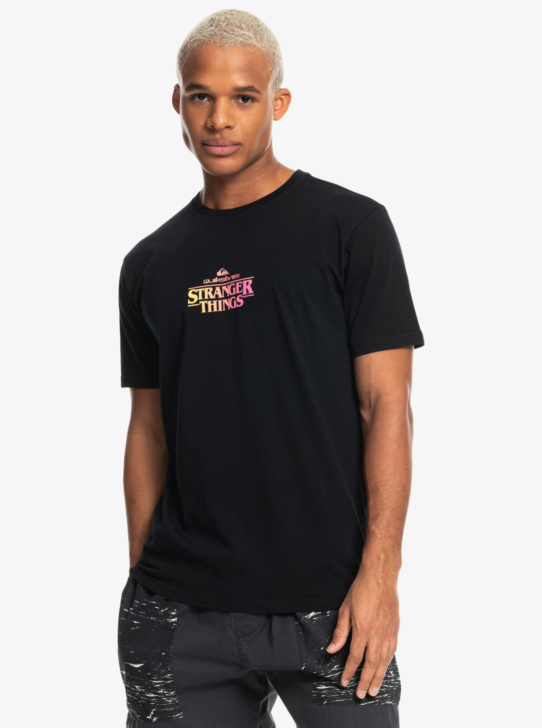 QUIK X STRANGER THINGS TEE - Black | Quiksilver