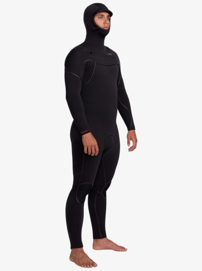 quiksilver, 5/4mm Marathon Sessions - Hooded Chest Zip Wetsuit for Men, BLACK (blk) 5/4mm Marathon Sessions - Hooded Chest Zip Wetsuit for Men  25AW203501