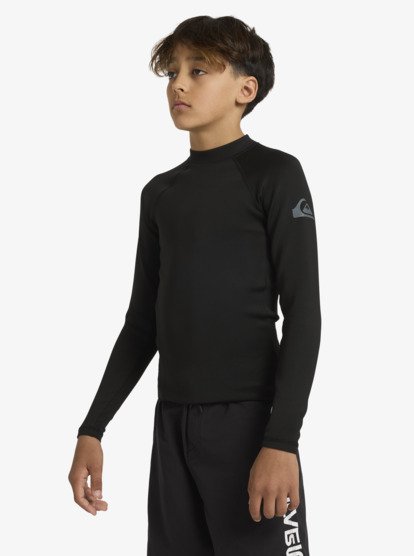 quiksilver, Everyday Heat - Surf-tee manches longues UPF 50 pour Garçon 4-16, BLACK (kvj0) Everyday Heat - Long Sleeve UPF 50 Surf T-Shirt for Boys 8-16  AQBWR03081
