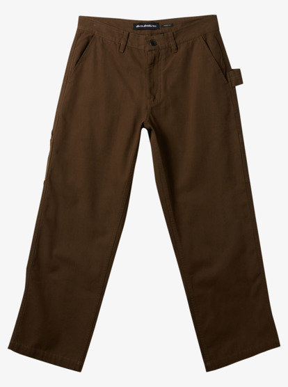 quiksilver, Carpenter - Canvas Carpenter Trousers for Men, DARK BROWN (csr0) Carpenter - Canvas Carpenter Trousers for Men  AQYNP03027