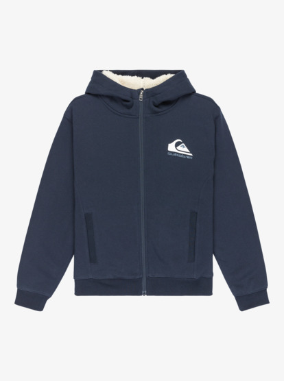 quiksilver, Fleece Sherpa - Hoody met Rits over de hele lengte voor Jongens 8-16, DARK NAVY (ktp0) Fleece Sherpa - Full Zip Hoodie for Boys 8-16  EQBFT03947
