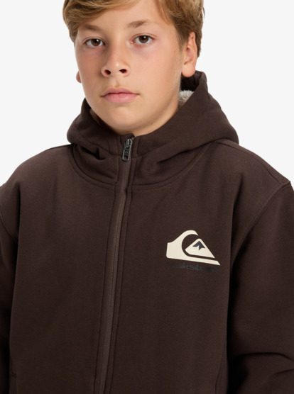 quiksilver, Fleece Sherpa - Full Zip Hoodie for Boys 8-16, CHOCOLATE BROWN (csd0) Fleece Sherpa - Full Zip Hoodie for Boys 8-16  EQBFT03947