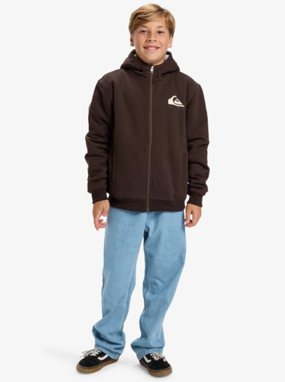 quiksilver, Fleece Sherpa - Full Zip Hoodie for Boys 8-16, CHOCOLATE BROWN (csd0) Fleece Sherpa - Full Zip Hoodie for Boys 8-16  EQBFT03947