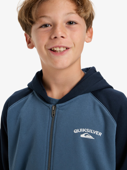 quiksilver, Knowledge Area - Full Zip Hoodie for Boys 8-16, CHINA BLUE (bnd0) Knowledge Area - Full Zip Hoodie for Boys 8-16  EQBFT03949