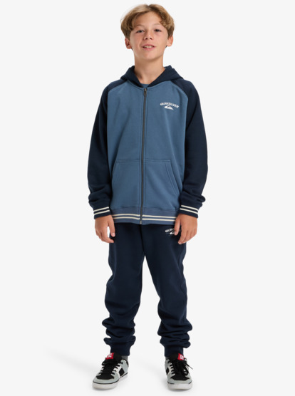 quiksilver, Knowledge Area - Full Zip Hoodie for Boys 8-16, CHINA BLUE (bnd0) Knowledge Area - Full Zip Hoodie for Boys 8-16  EQBFT03949