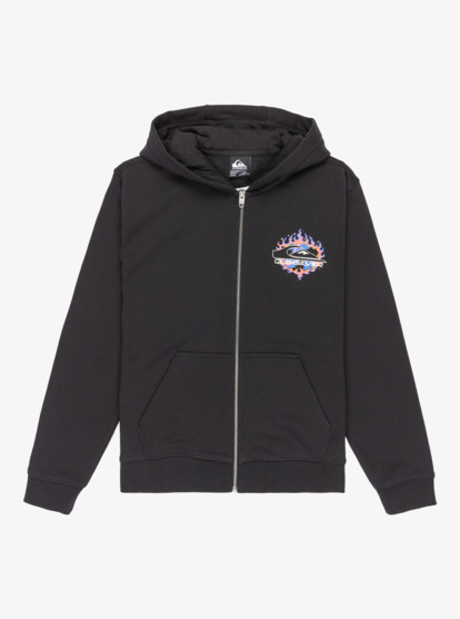 quiksilver, Graphic Zip - Full Zip Hoodie for Boys 8-16, BLACK (kvj0) Graphic Zip - Full Zip Hoodie for Boys 8-16  EQBFT03958