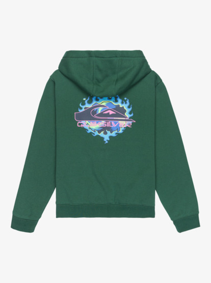 quiksilver, Graphic Zip - Full Zip Hoodie for Boys 8-16, TREKKING GREEN (tkr) Graphic Zip - Full Zip Hoodie for Boys 8-16  EQBFT03958