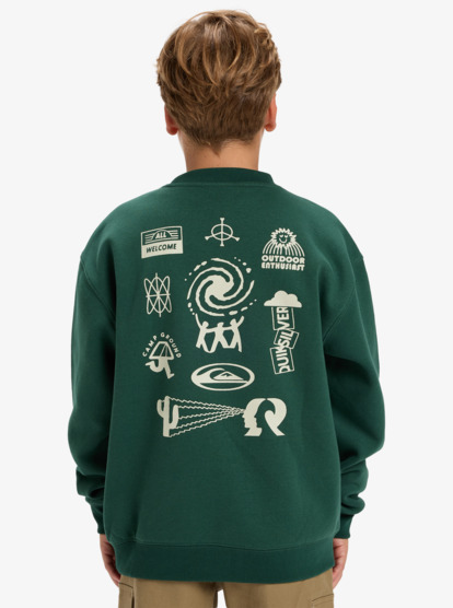 Salt Water Graphic - Crewneck Fleece for Boys 8-16  EQBFT03960