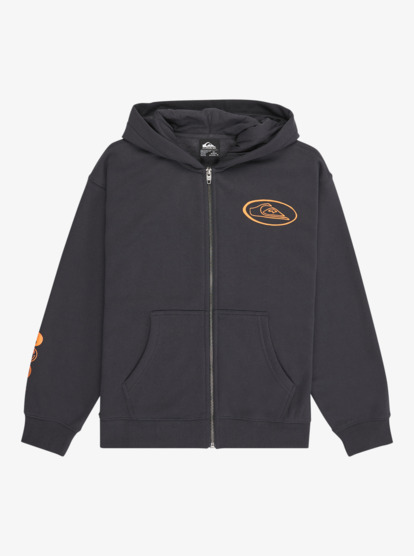 quiksilver, Salt Water Graphic Zip - Full Zip Hoodie for Boys 8-16, INDIA INK (ksh0) Salt Water Graphic Zip - Full Zip Hoodie for Boys 8-16  EQBFT03962
