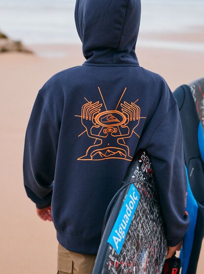 Salt Water Graphic Zip - Full Zip Hoodie for Boys 8-16  EQBFT03962