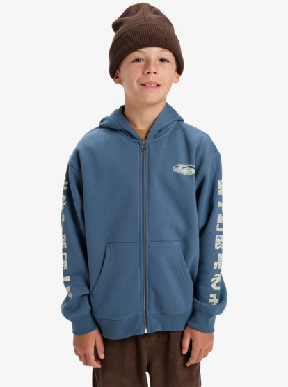 Salt Water Graphic Zip - Full Zip Hoodie for Boys 8-16  EQBFT03962
