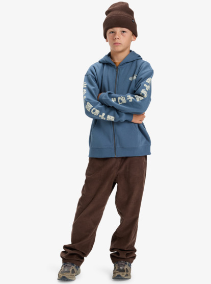 quiksilver, Salt Water Graphic Zip - Zip-Hoodie für Jungen 8-16, CHINA BLUE (bnd0) Salt Water Graphic Zip - Full Zip Hoodie for Boys 8-16  EQBFT03962