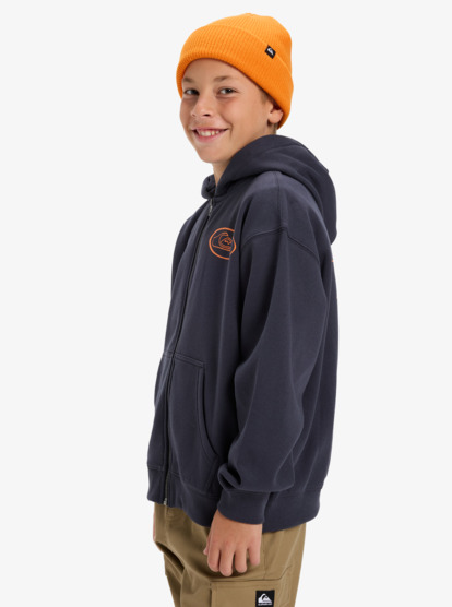 quiksilver, Salt Water Graphic Zip - Full Zip Hoodie for Boys 8-16, INDIA INK (ksh0) Salt Water Graphic Zip - Full Zip Hoodie for Boys 8-16  EQBFT03962
