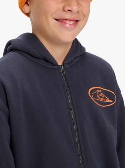 quiksilver, Salt Water Graphic Zip - Full Zip Hoodie for Boys 8-16, INDIA INK (ksh0) Salt Water Graphic Zip - Full Zip Hoodie for Boys 8-16  EQBFT03962