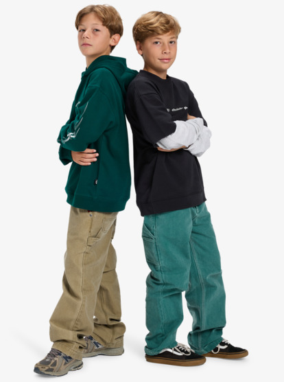 quiksilver, Openbar - Mock Layered Crew for Boys 8-16, BLACK (kvj0) Openbar - Mock Layered Crew for Boys 8-16  EQBFT03963